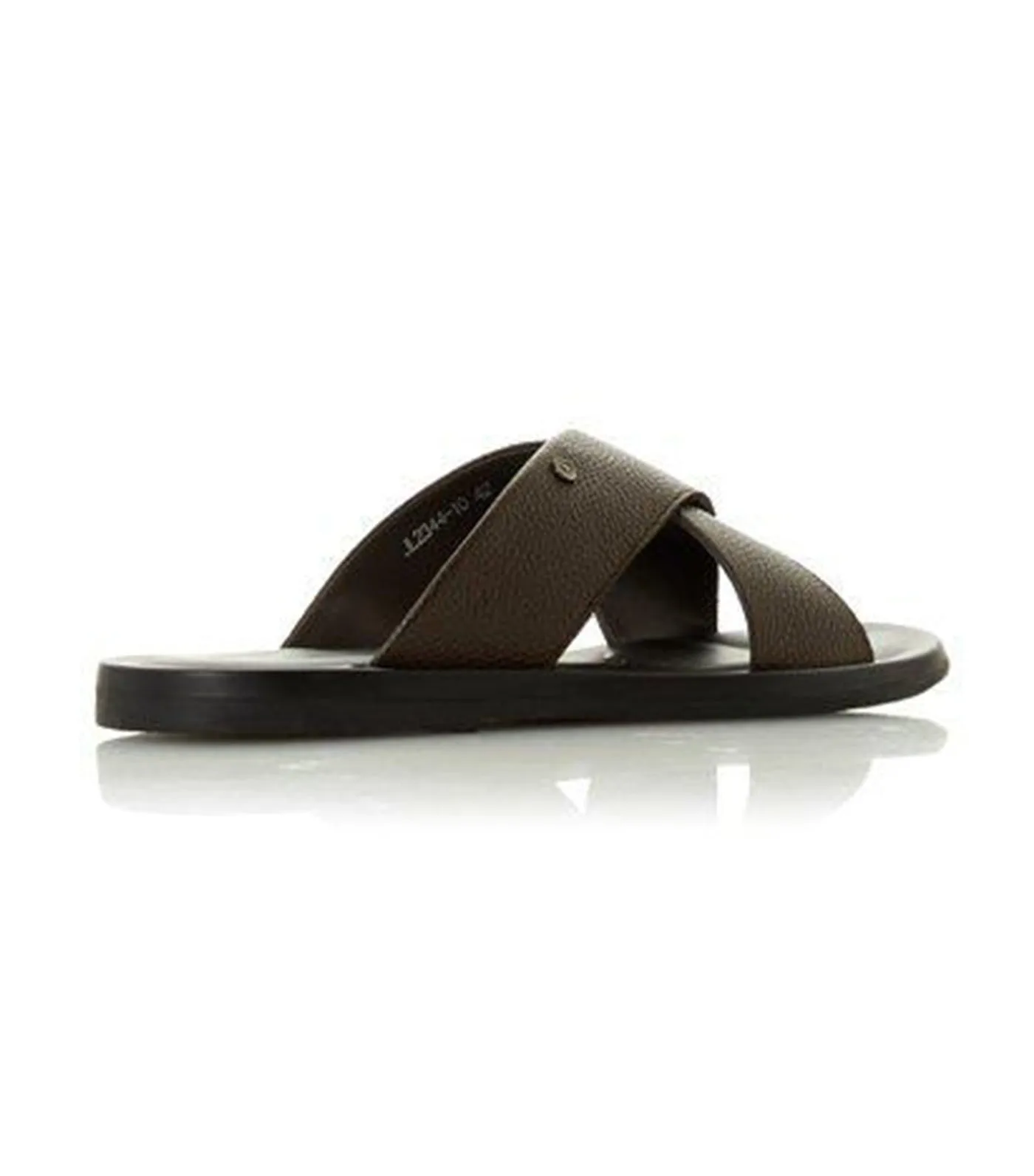 Franks Comfort Cross Strap Sandal Brown