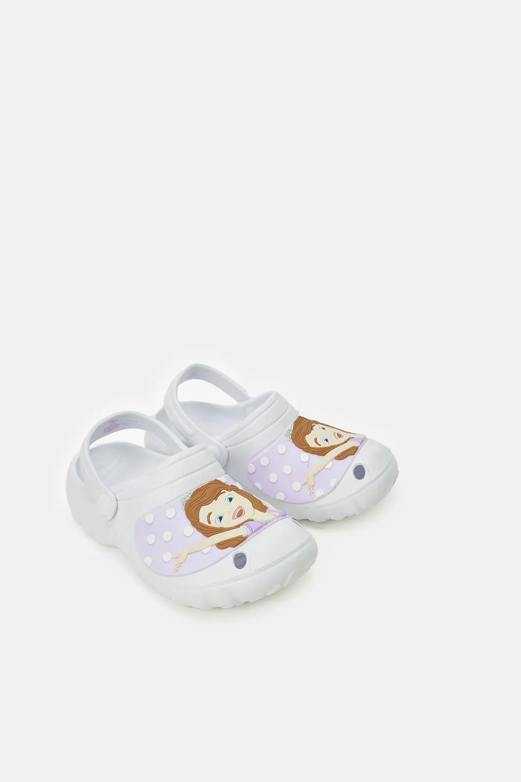 Girls Assorted Embossed With Sofia Character Clog