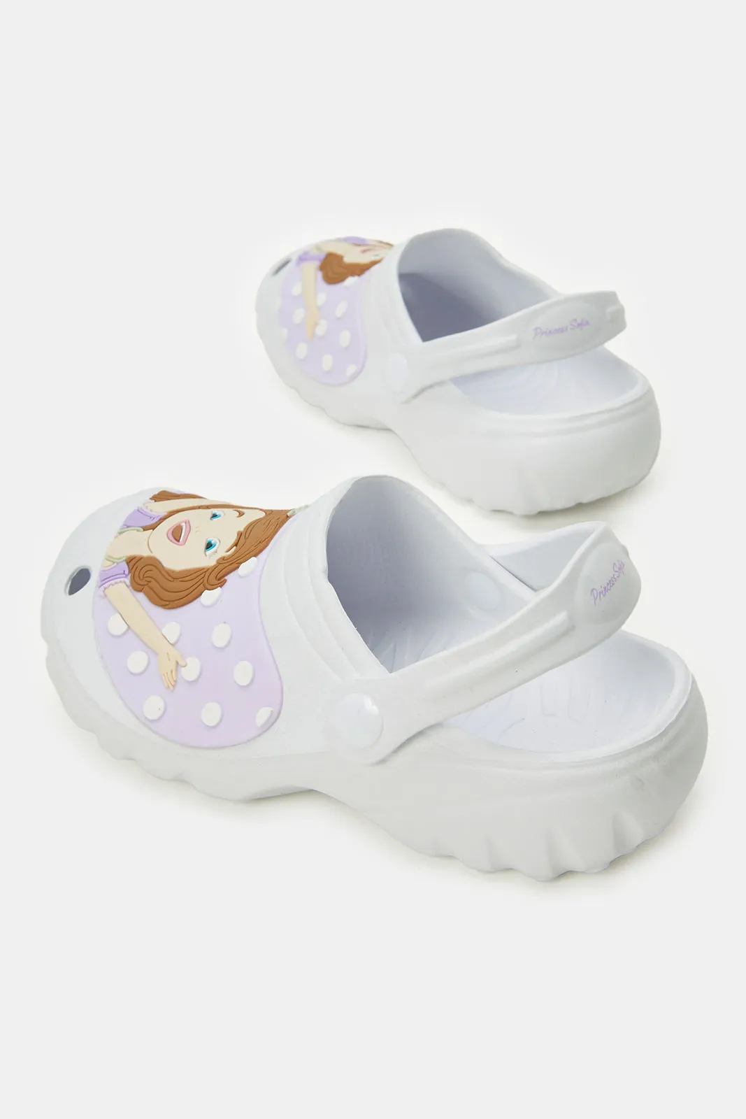 Girls Assorted Embossed With Sofia Character Clog