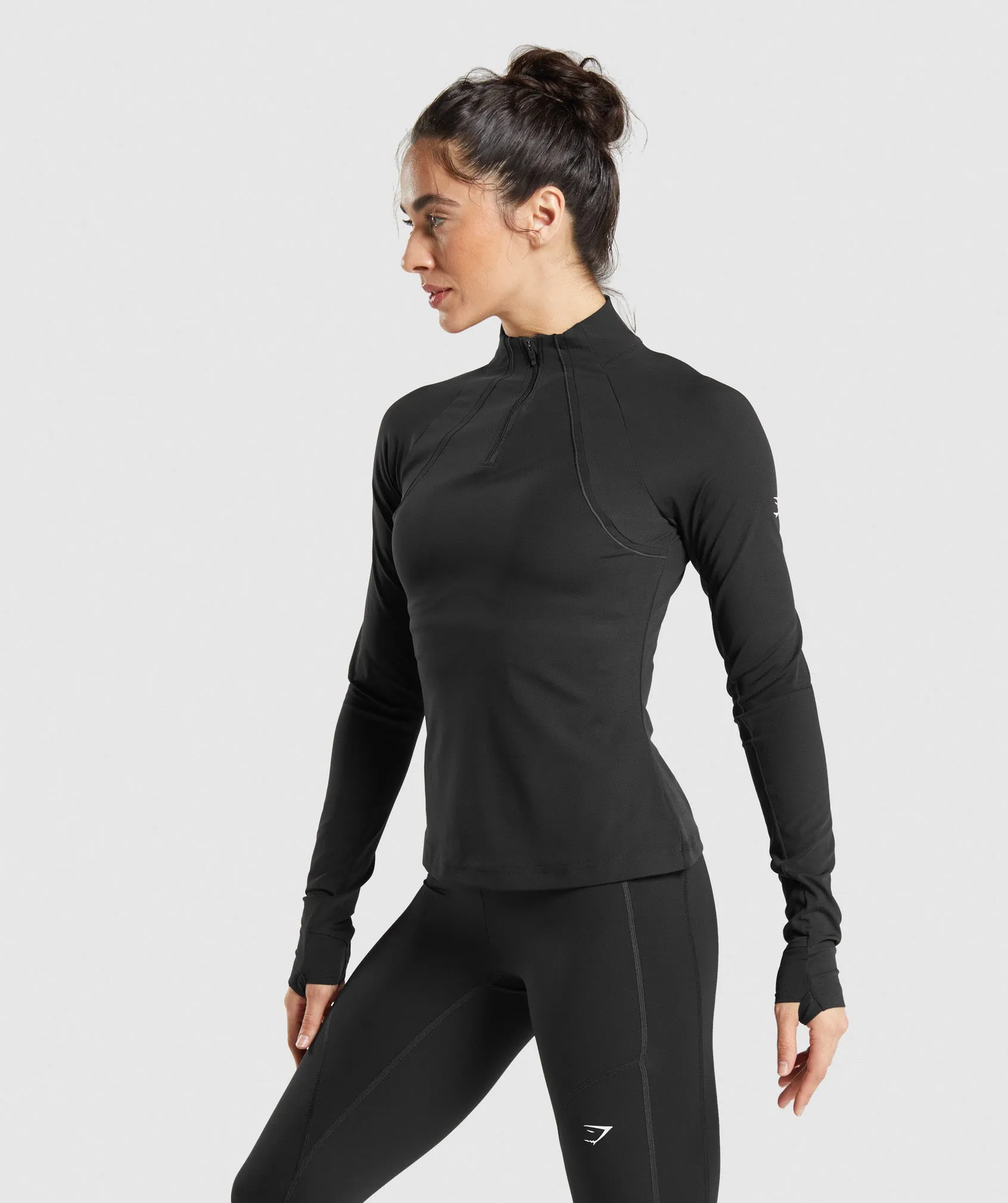 Gymshark Running 1/4 Zip - Black