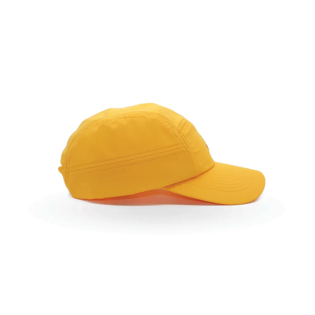 Helios Ultralight 7 Panel Firm Brim Running Cap - Yellow