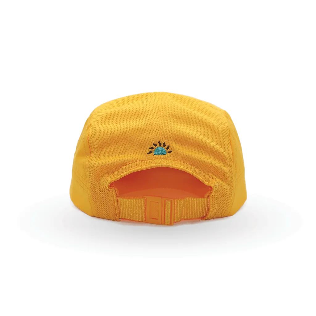 Helios Ultralight 7 Panel Firm Brim Running Cap - Yellow