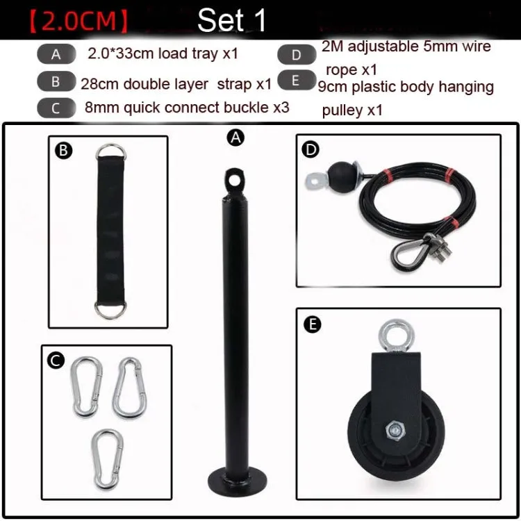 Homemade Fitness Equipment Home High Pull-Down Training Equipment Rally Triceps, Specification: 2.0cm Bell Plate Tray Set 1