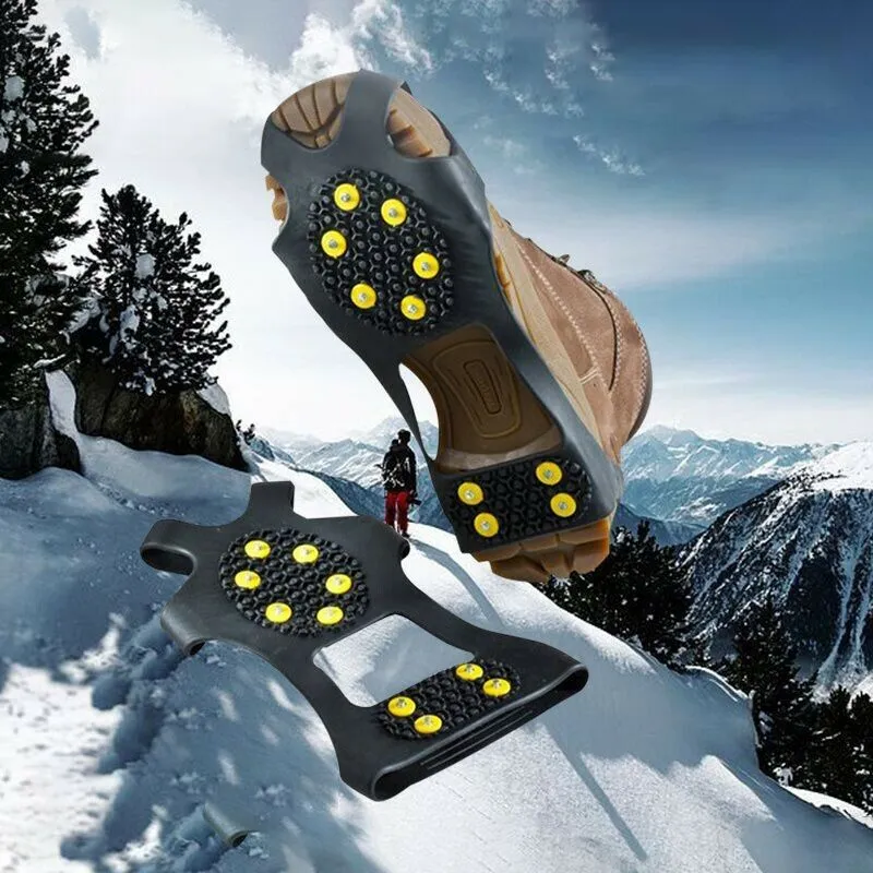 Ice Cleats Crampons Shoe Boot Spikes Ice Grippers