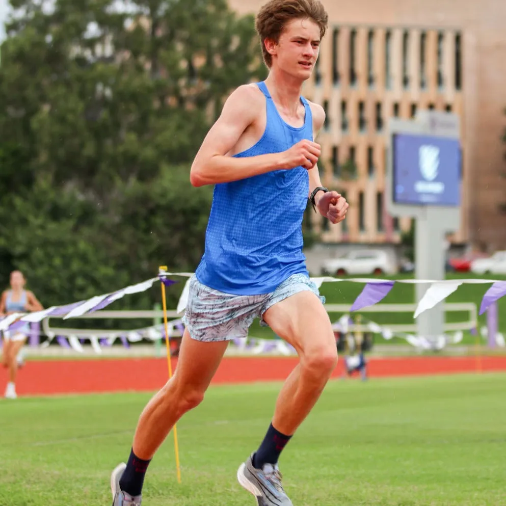 IMPI Boys Race Back Singlet - Blue