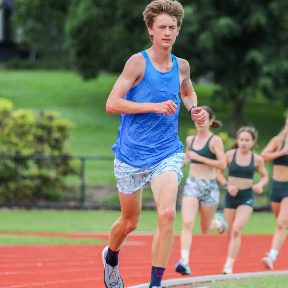 IMPI Boys Race Back Singlet - Blue