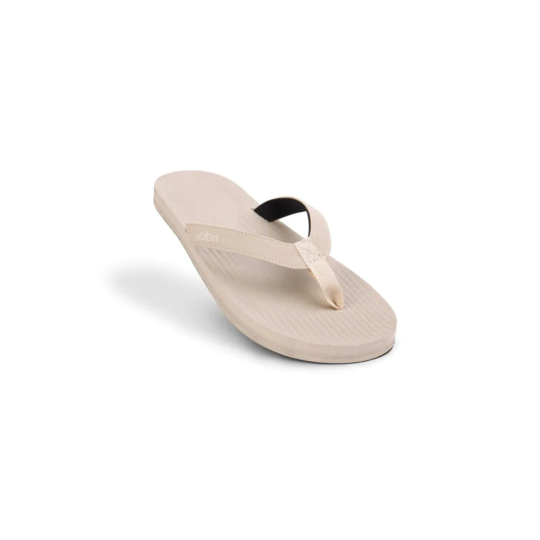 Indosole Sneaker Sole Flip Flops Women Sea Salt/Sea Salt Sole