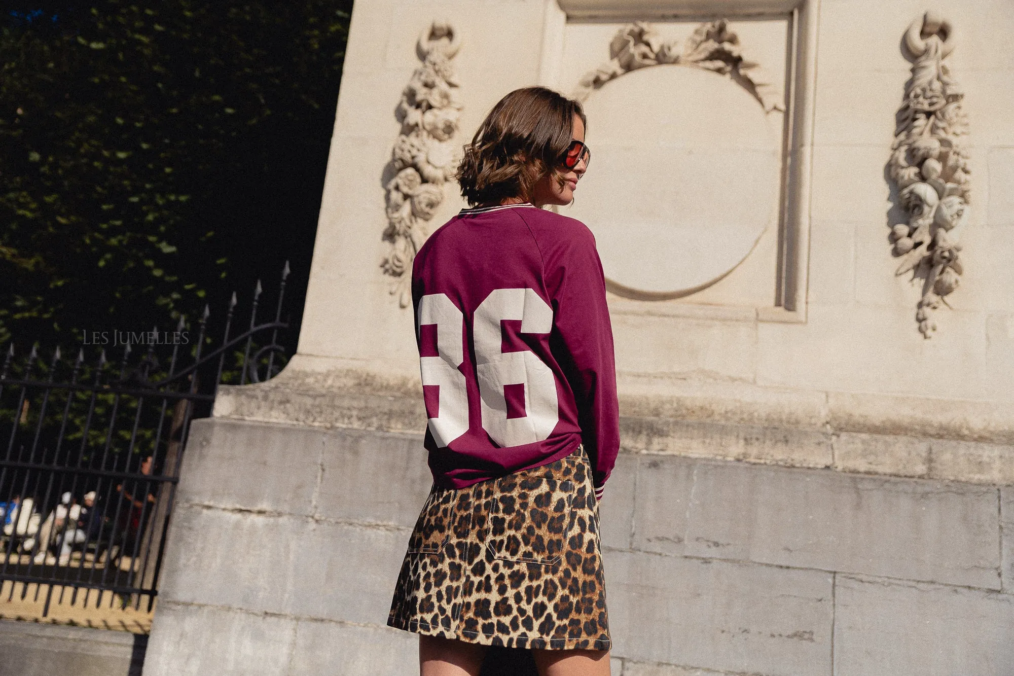 Jodie denim skirt leopard