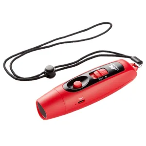 JUNCTION USB Charging High Decibel Traffic Command Outdoor Training Whistle with Lighting Function(Red)