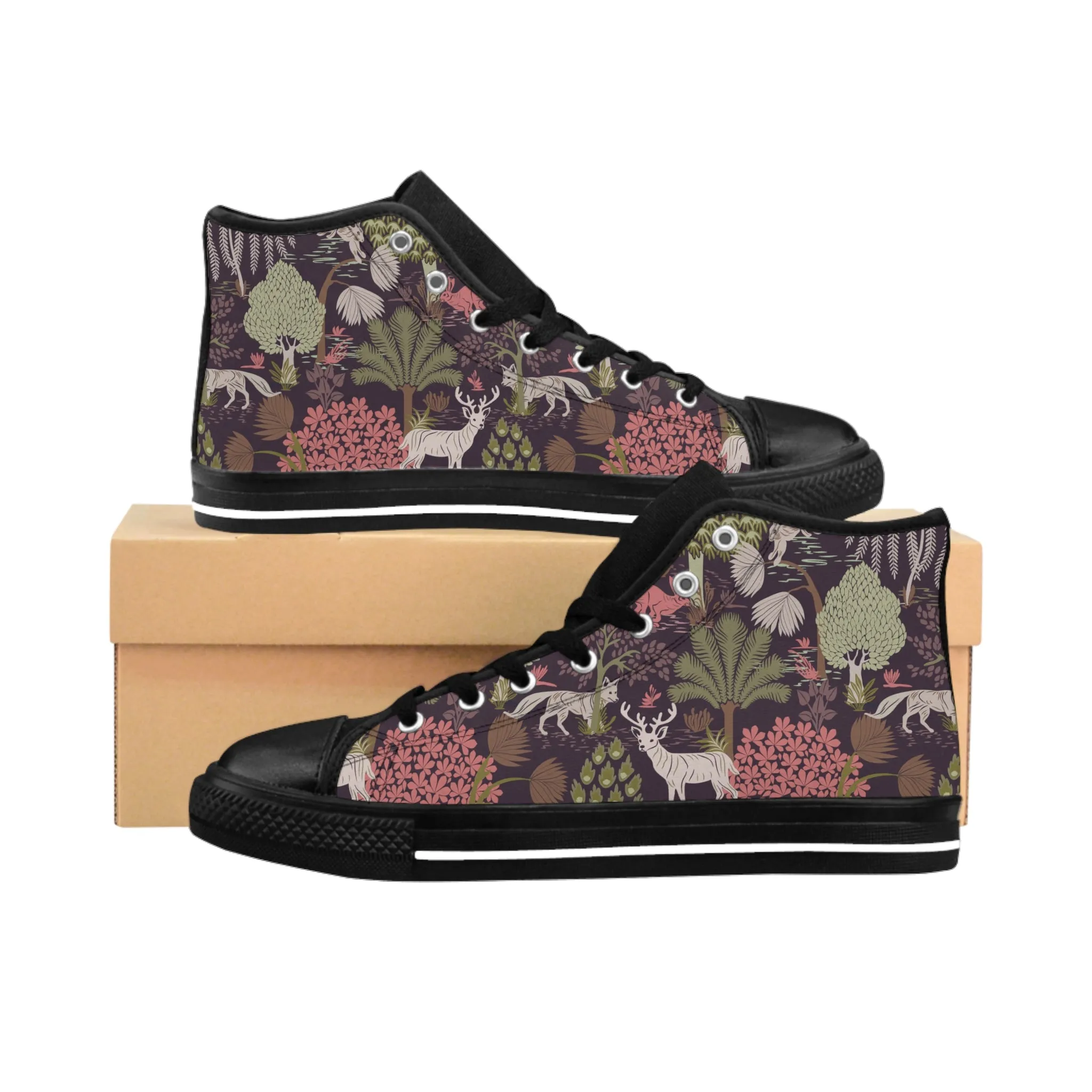 Jungle and Deer Women's Classic Sneakers