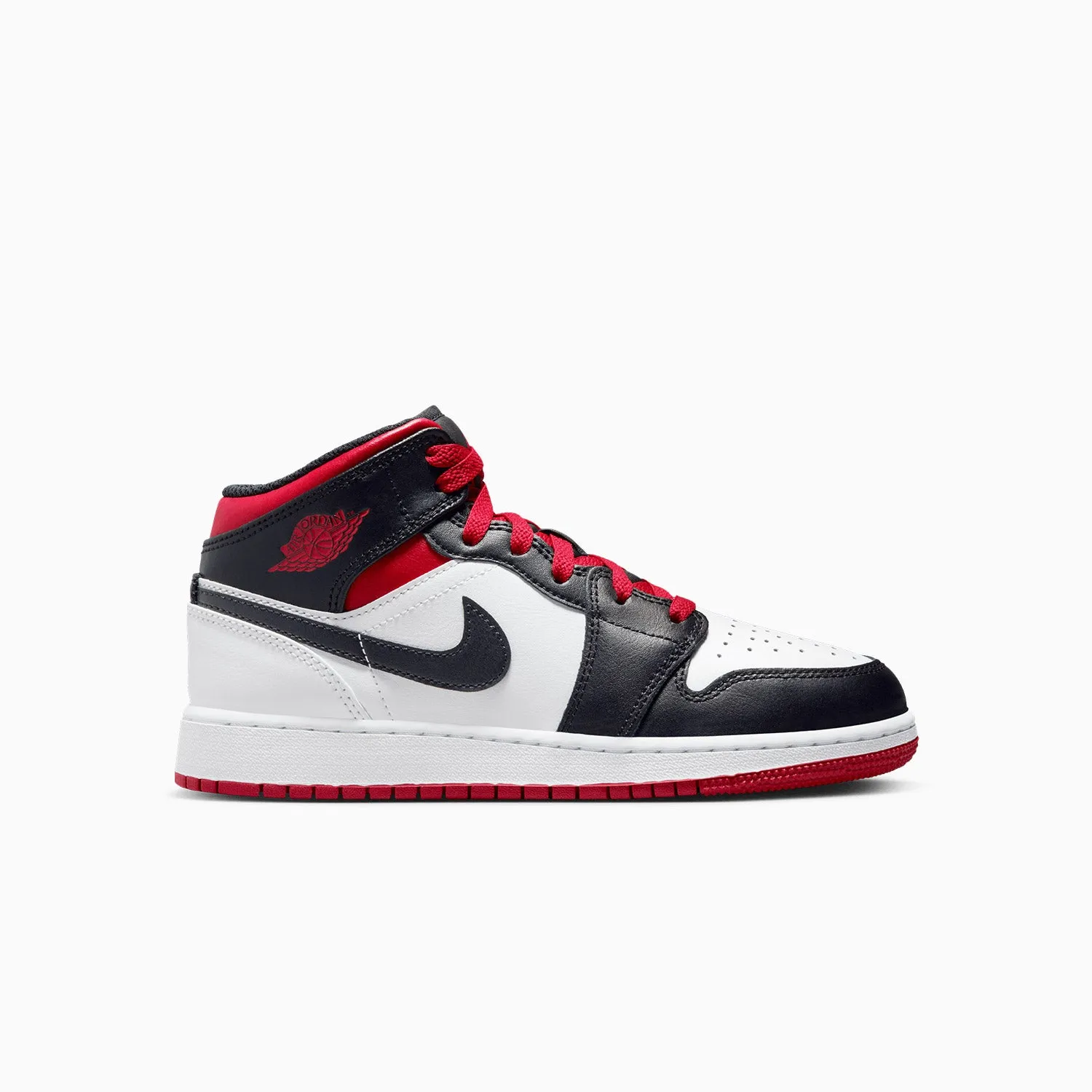 Kid's Air Jordan 1 Mid "Gym Red Black Toe" Grade School