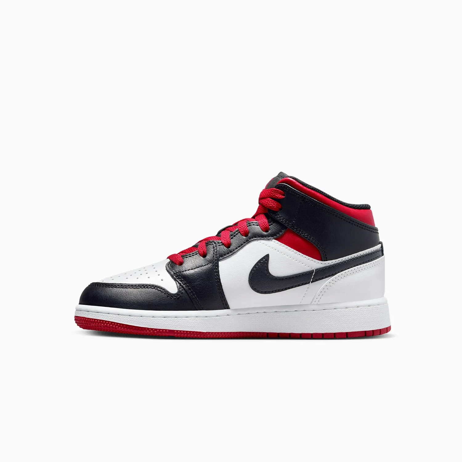 Kid's Air Jordan 1 Mid "Gym Red Black Toe" Grade School