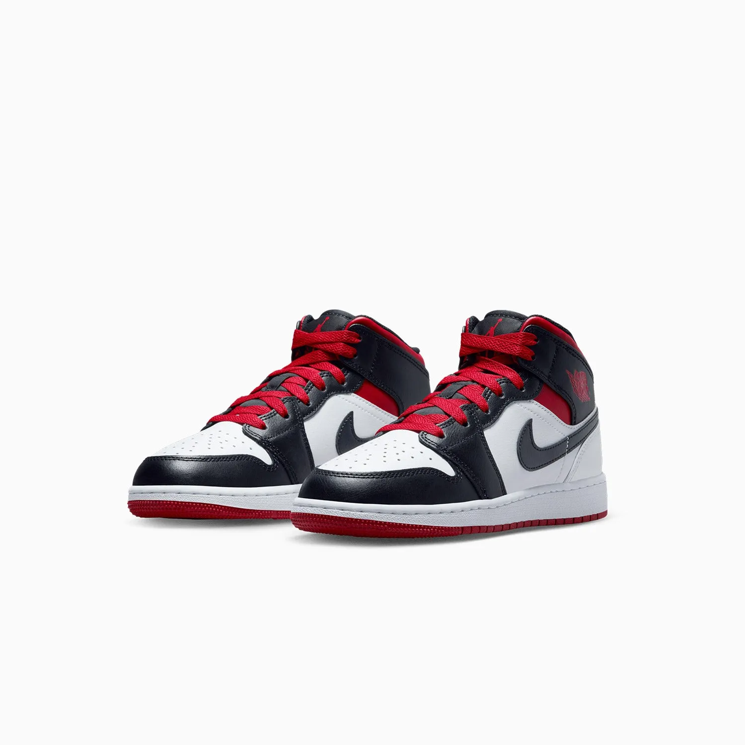 Kid's Air Jordan 1 Mid "Gym Red Black Toe" Grade School