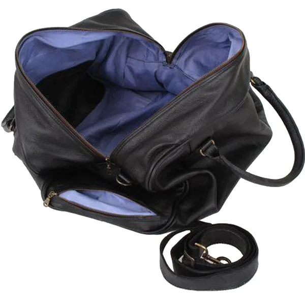 Leather Overnight Duffel Bag