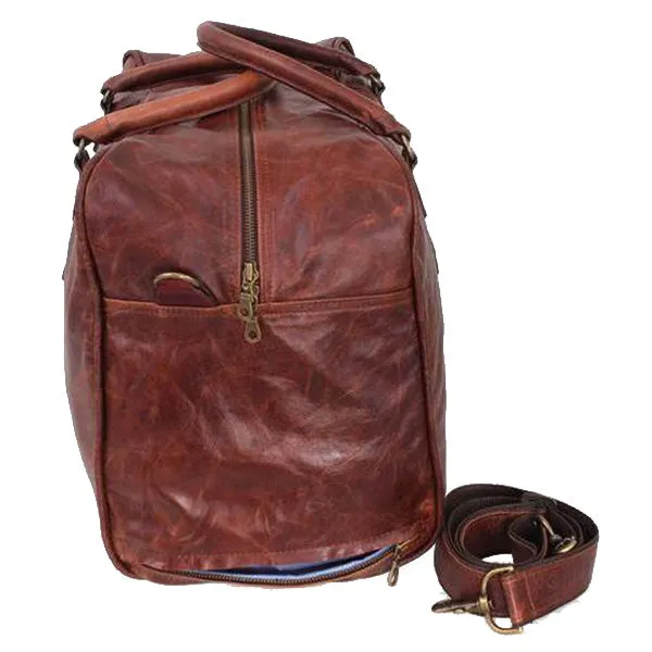 Leather Overnight Duffel Bag