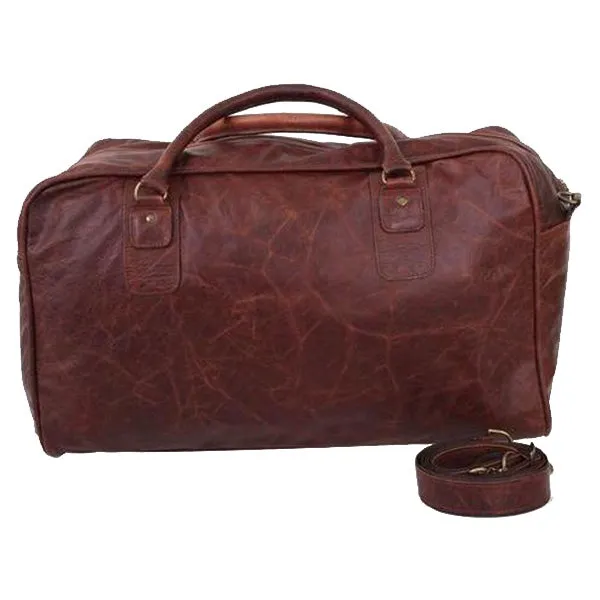 Leather Overnight Duffel Bag