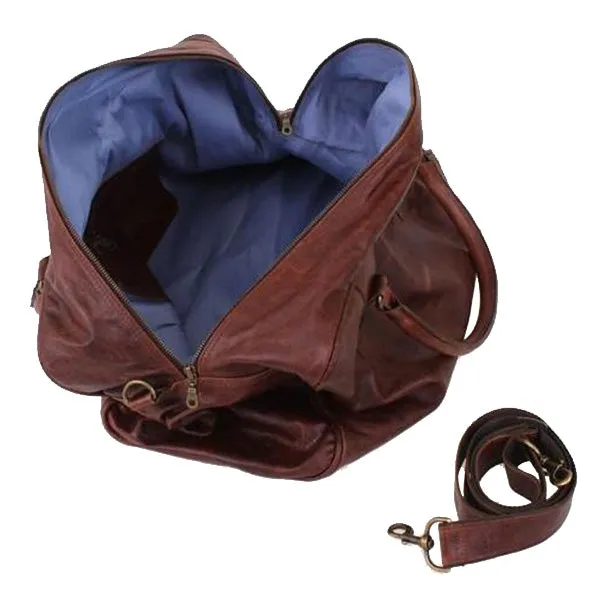 Leather Overnight Duffel Bag