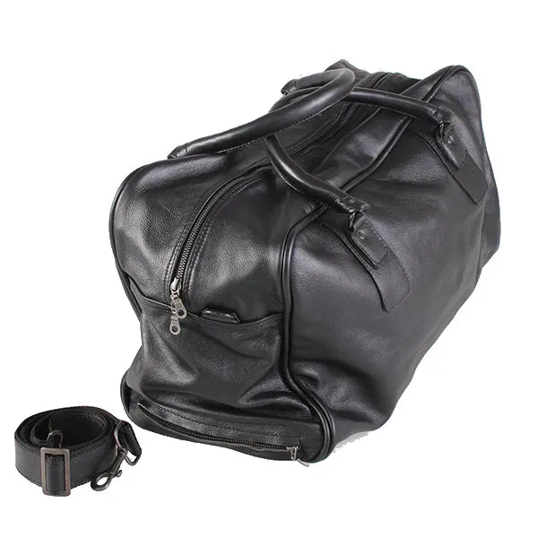 Leather Overnight Duffel Bag