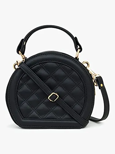 LEGAL BRIBE Women's Checkered Sling Bag (Black)