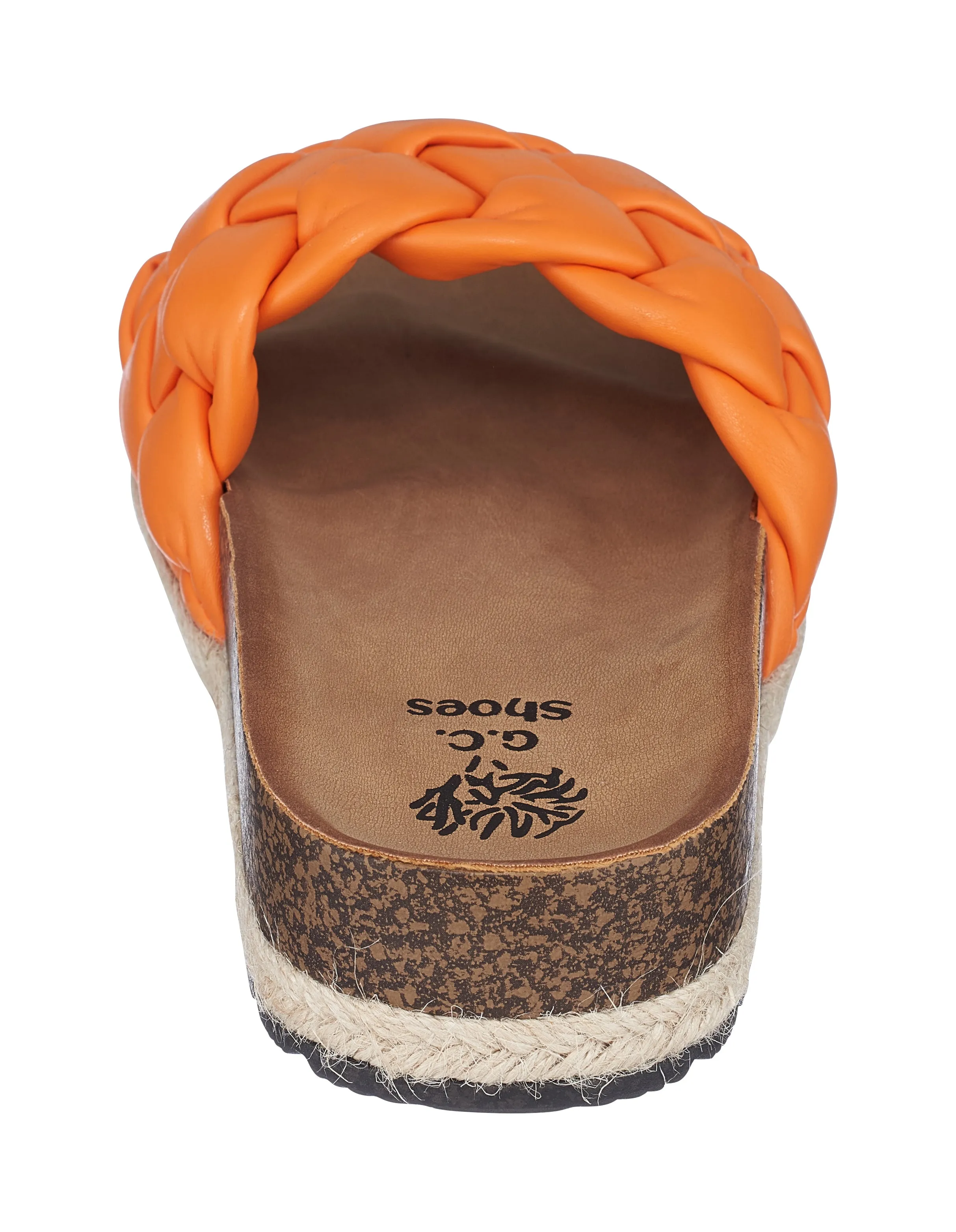 Lesley Orange Footbed Sandals