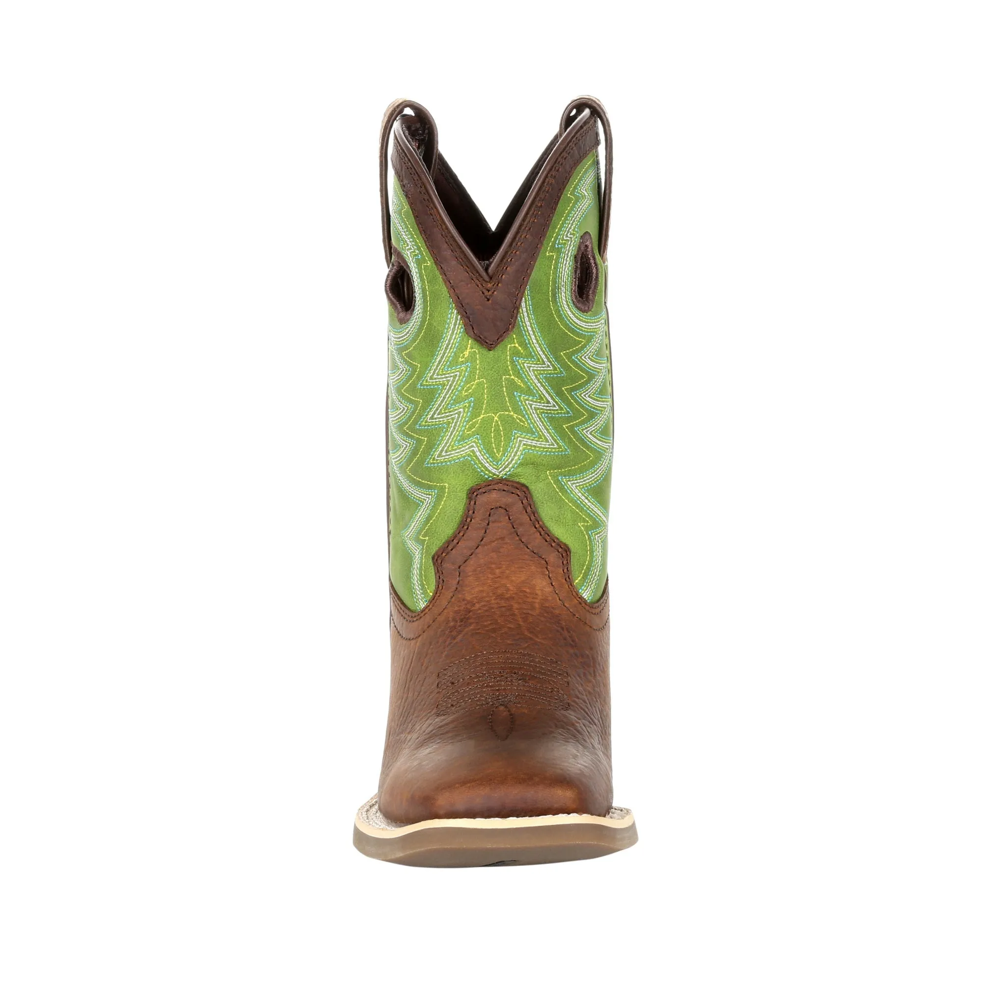 Lil Durango Little Kids Frontier/Lime Leather Rebel Pro Cowboy Boots