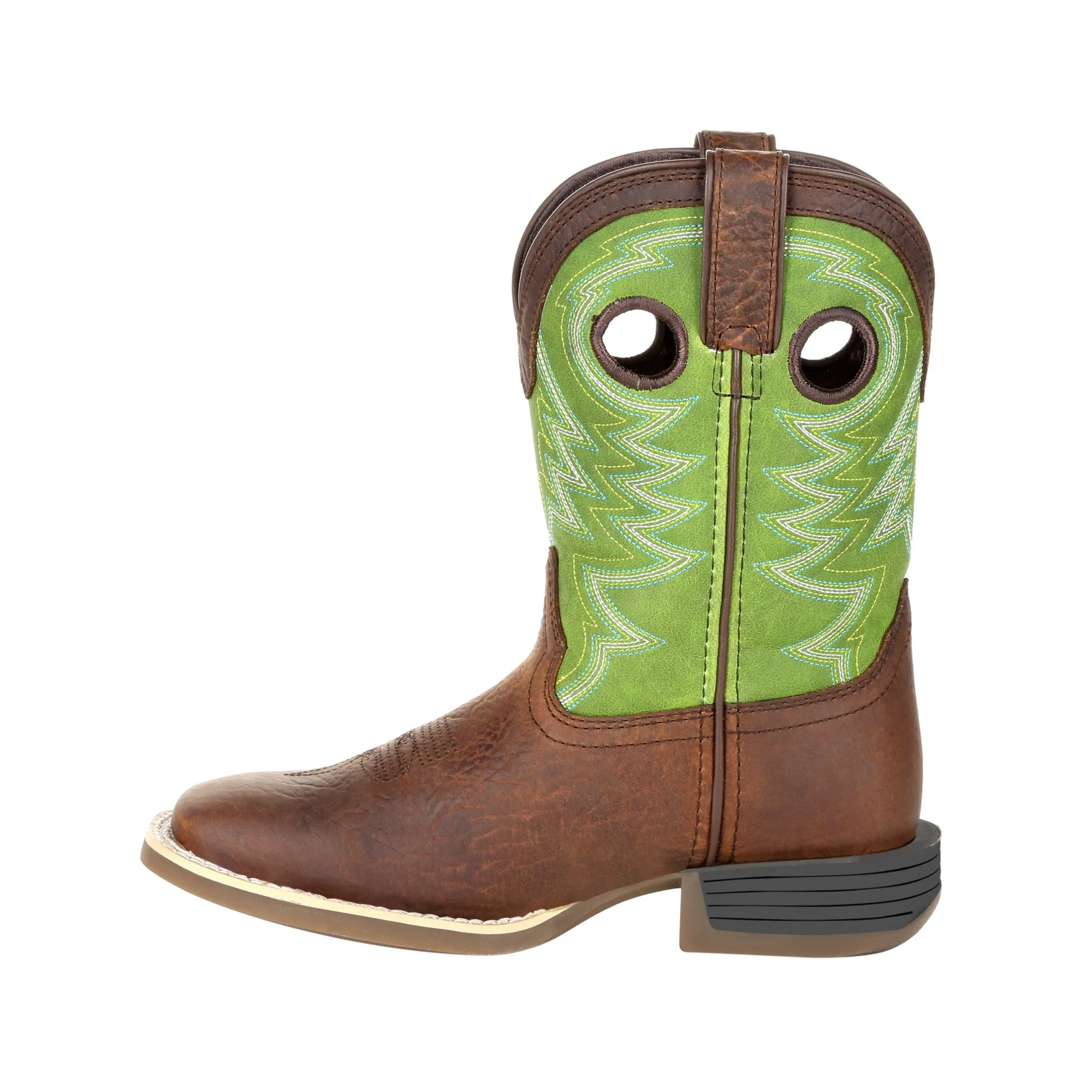 Lil Durango Little Kids Frontier/Lime Leather Rebel Pro Cowboy Boots