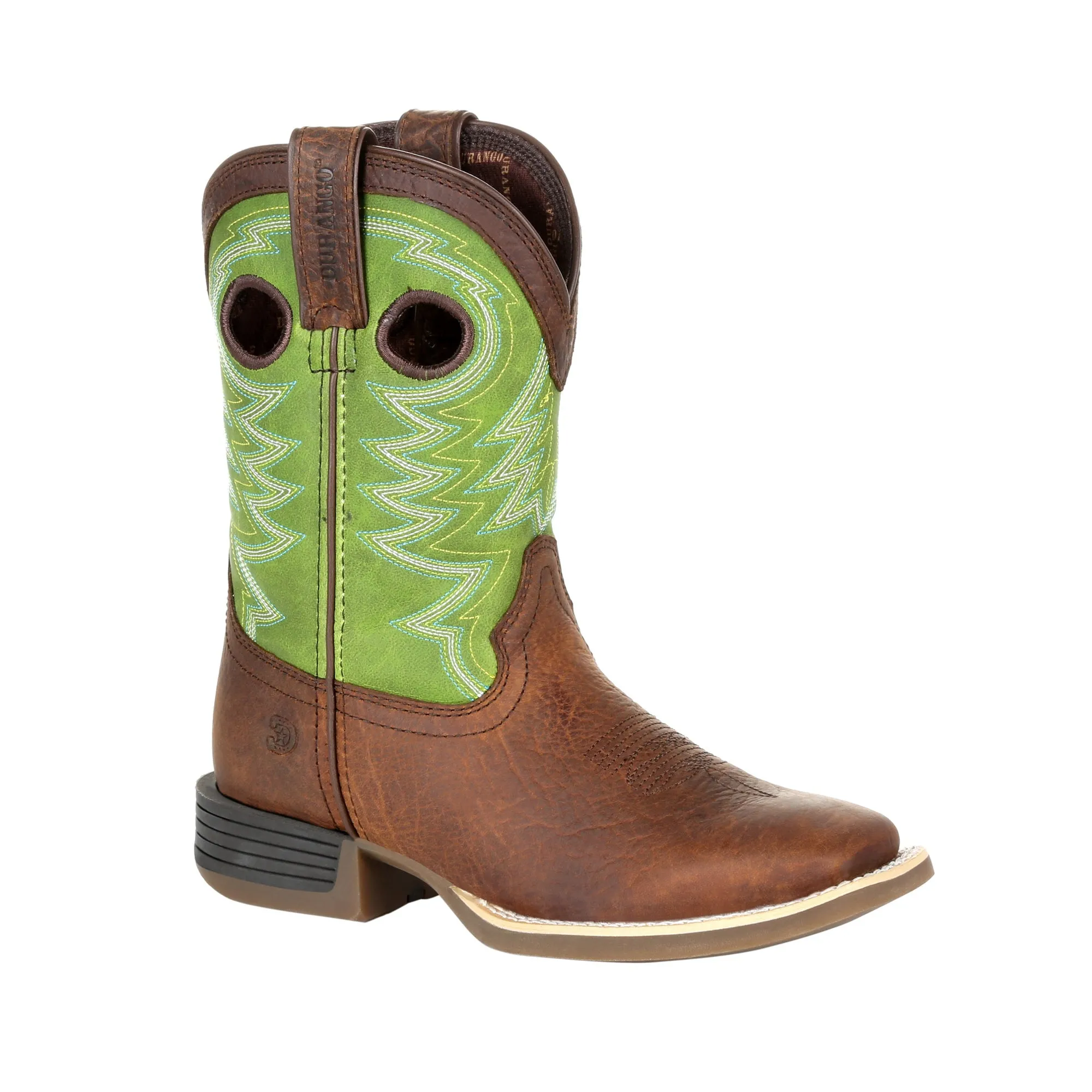 Lil Durango Little Kids Frontier/Lime Leather Rebel Pro Cowboy Boots