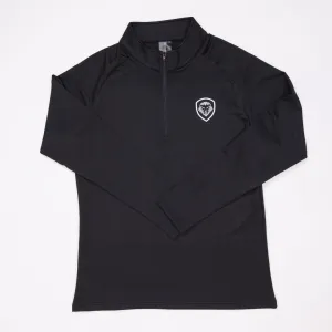 Lion Shield Future Looks Bright Black Performance 1/4 Zip