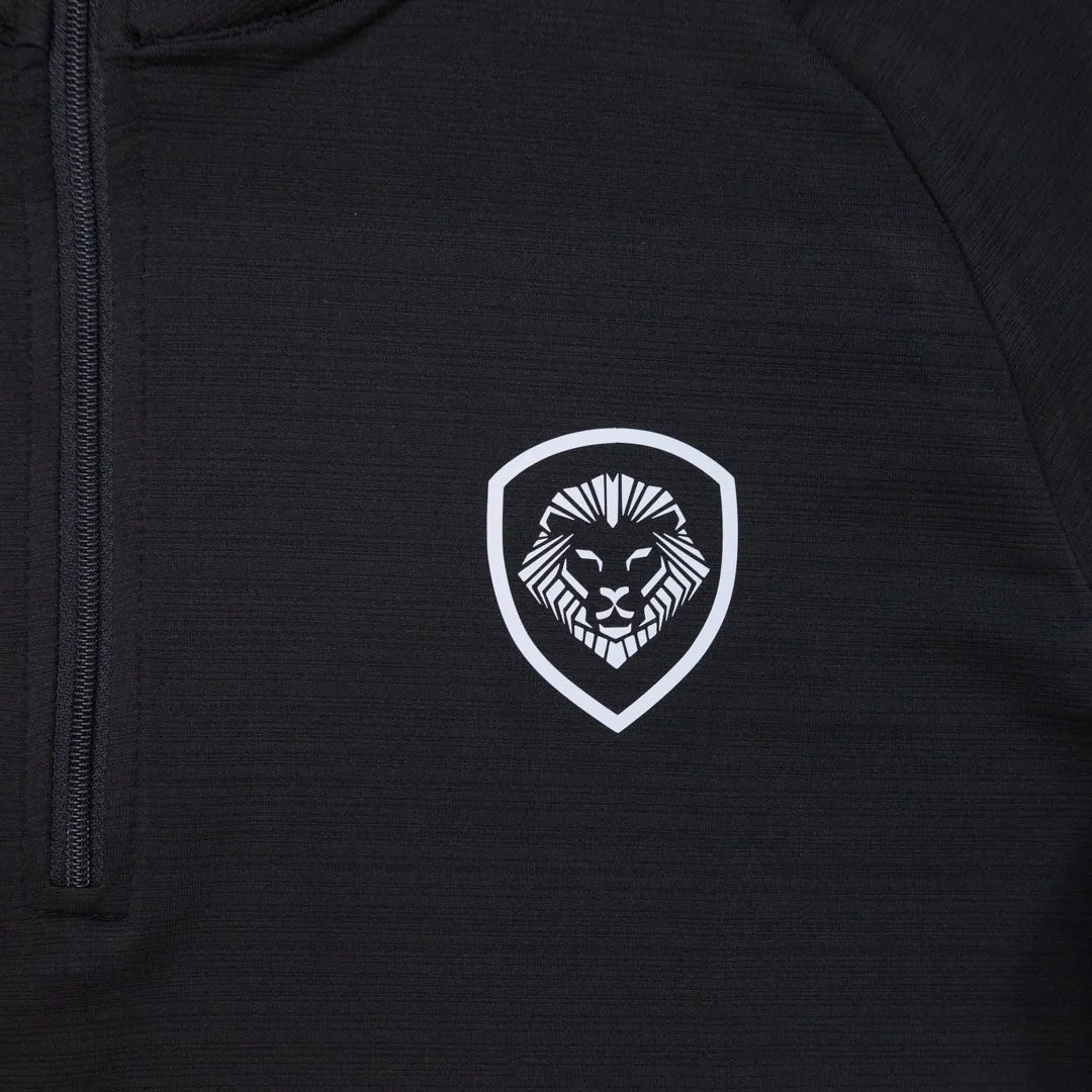 Lion Shield Future Looks Bright Black Performance 1/4 Zip