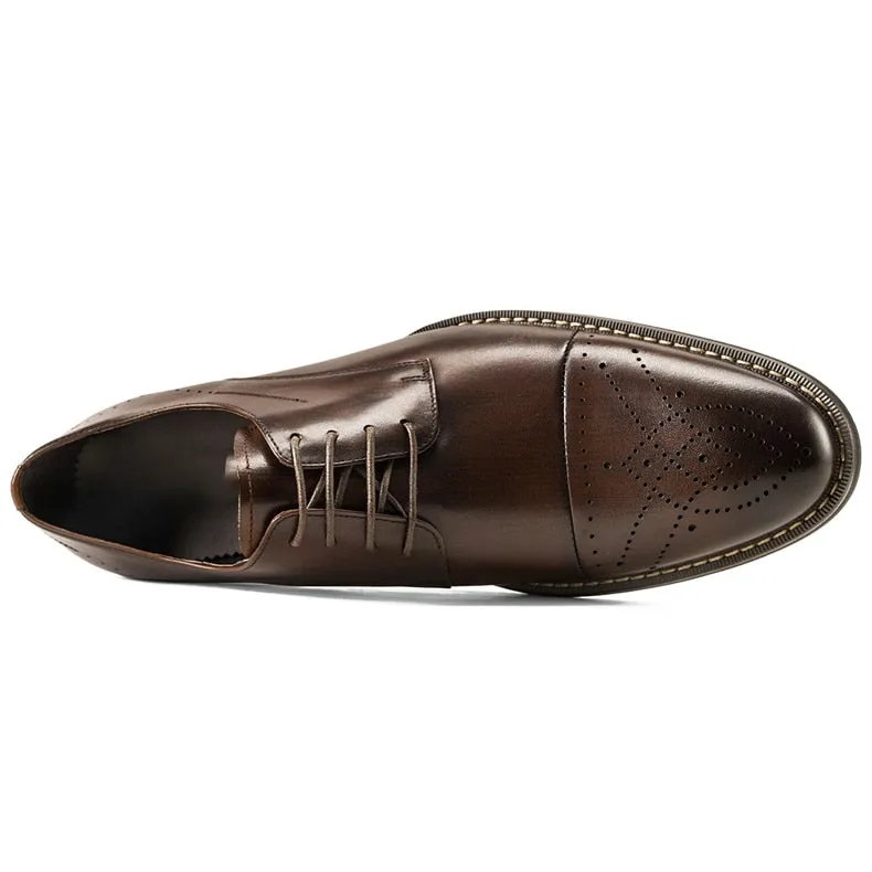 LuxePoint Leather Lace-up Dress Shoes