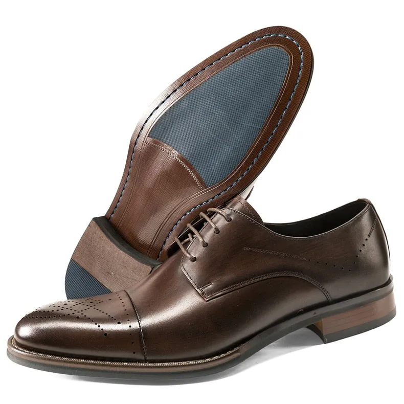 LuxePoint Leather Lace-up Dress Shoes