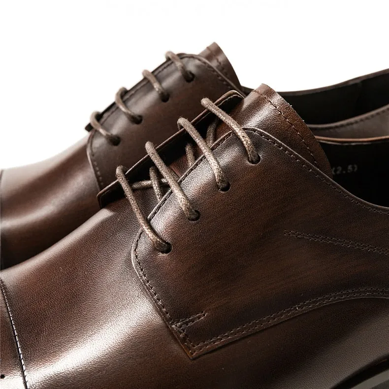 LuxePoint Leather Lace-up Dress Shoes