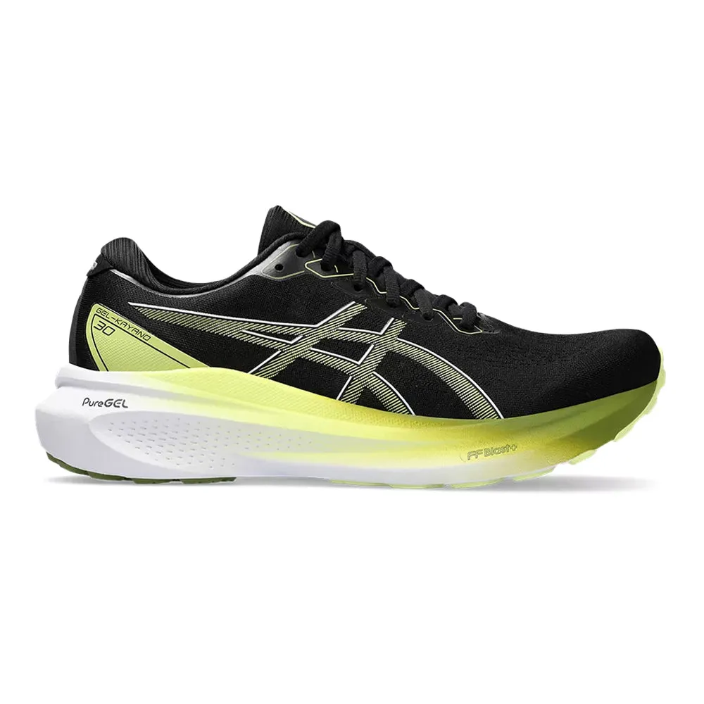 Men's Asics Gel-Kayano 30, Black/Glow Yellow, 12 2E Wide