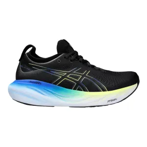 Men's Asics Gel-Nimbus 25, Black/Glow Yellow, 12 2E Wide