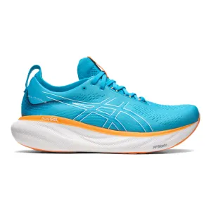 Men's Asics Gel-Nimbus 25, Island Blue/Sun Peach, 10 2E Wide