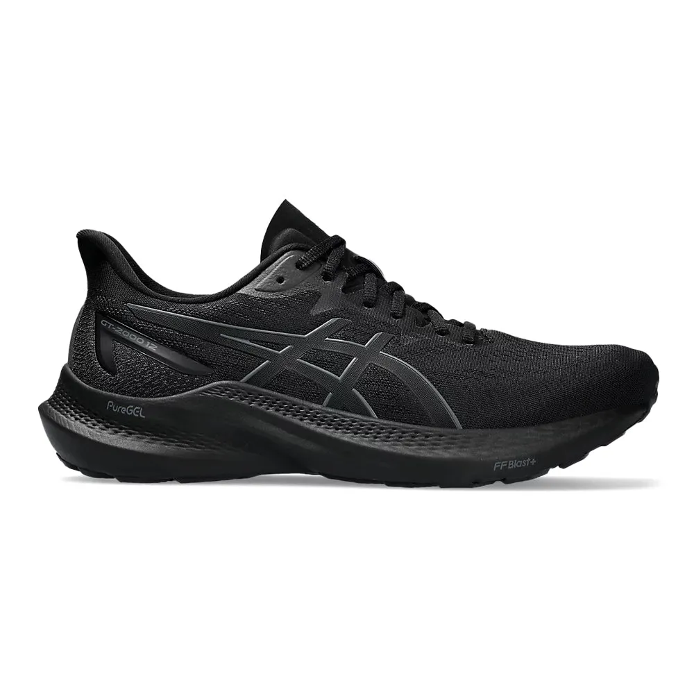 Men's Asics GT-2000 12, Black/Black, 12.5 4E Extra Wide