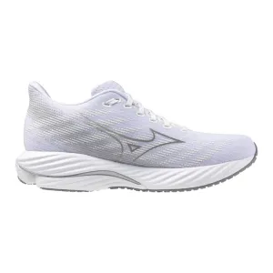 Men's Mizuno Wave Rider 28 Running Shoe in White Ultimate Grey