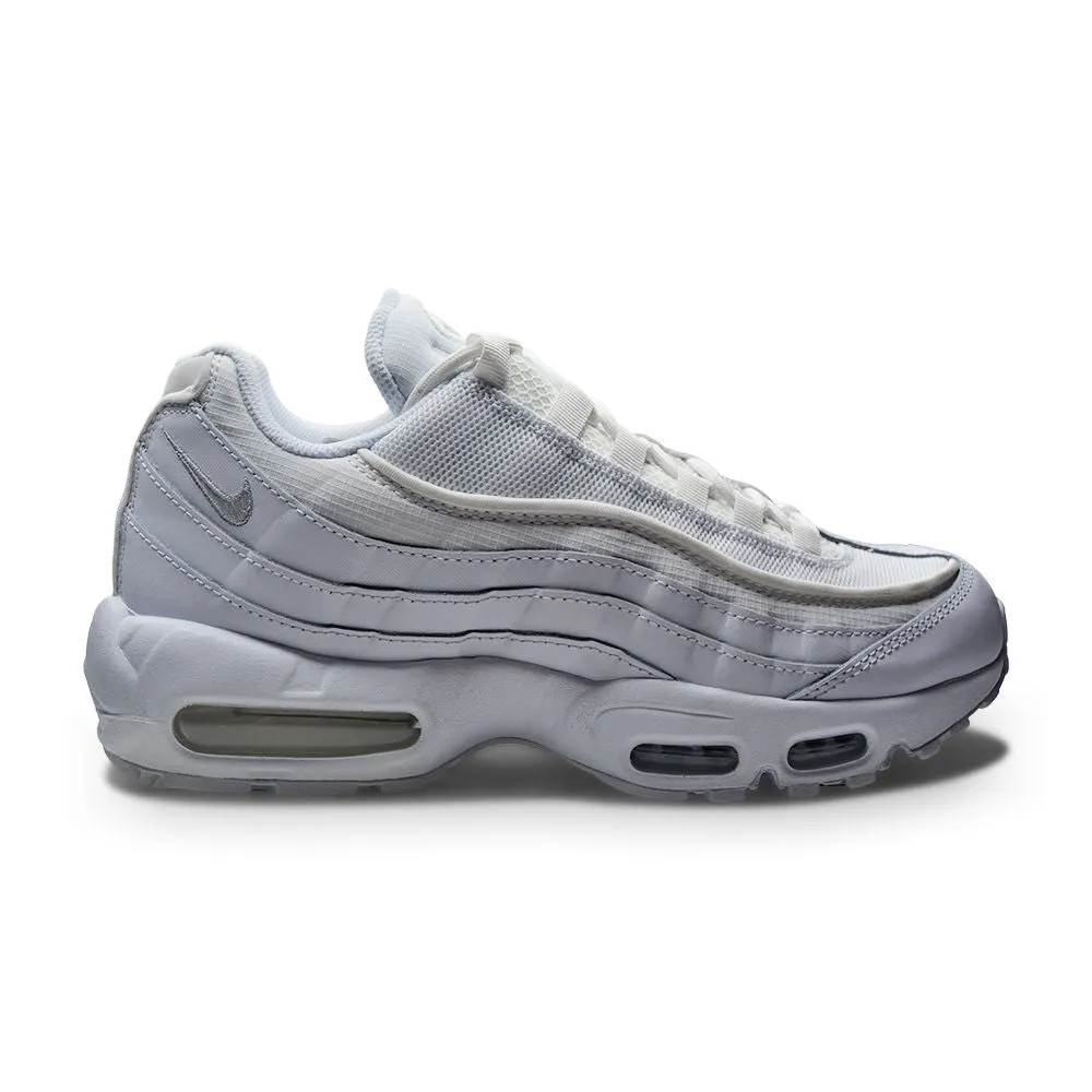 Mens Nike Air Max 95 Essential - CT1268 100 - White White Grey Fog