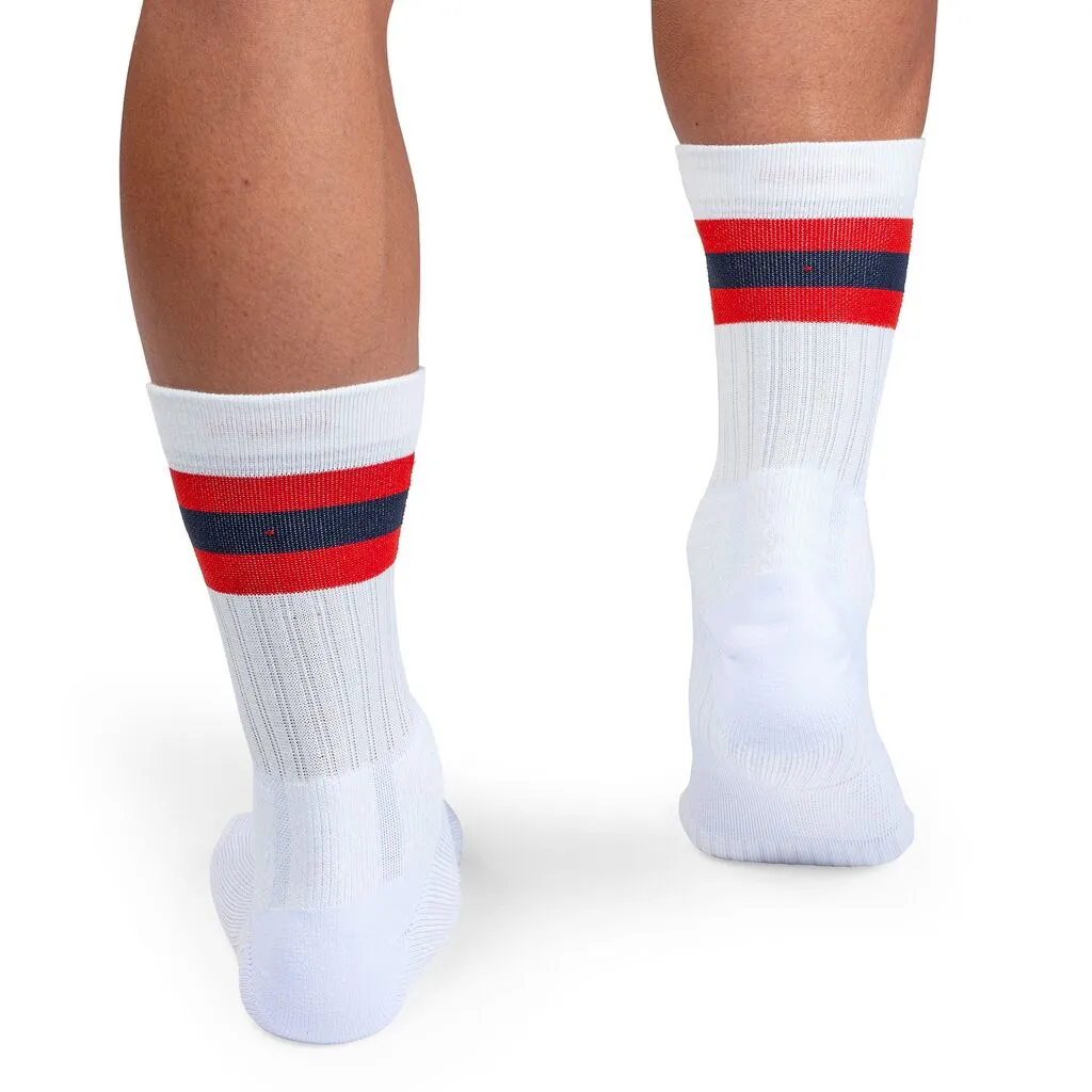 Men's On Tennis Sock Color: White | Red