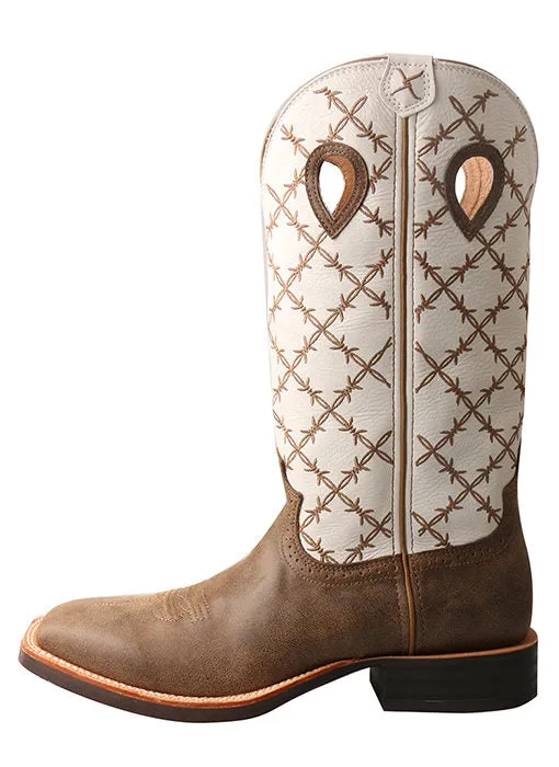 Men's Twisted X White Ruff Stock Boot