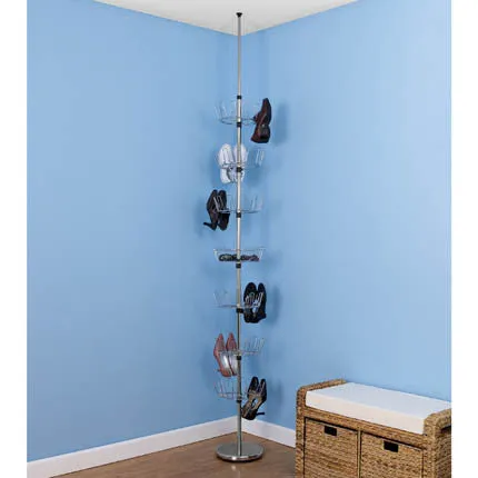 Modern Floor-to-Ceiling Revolving Shoe Tree