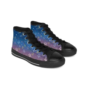 Moon and Stars Women's Classic Sneakers