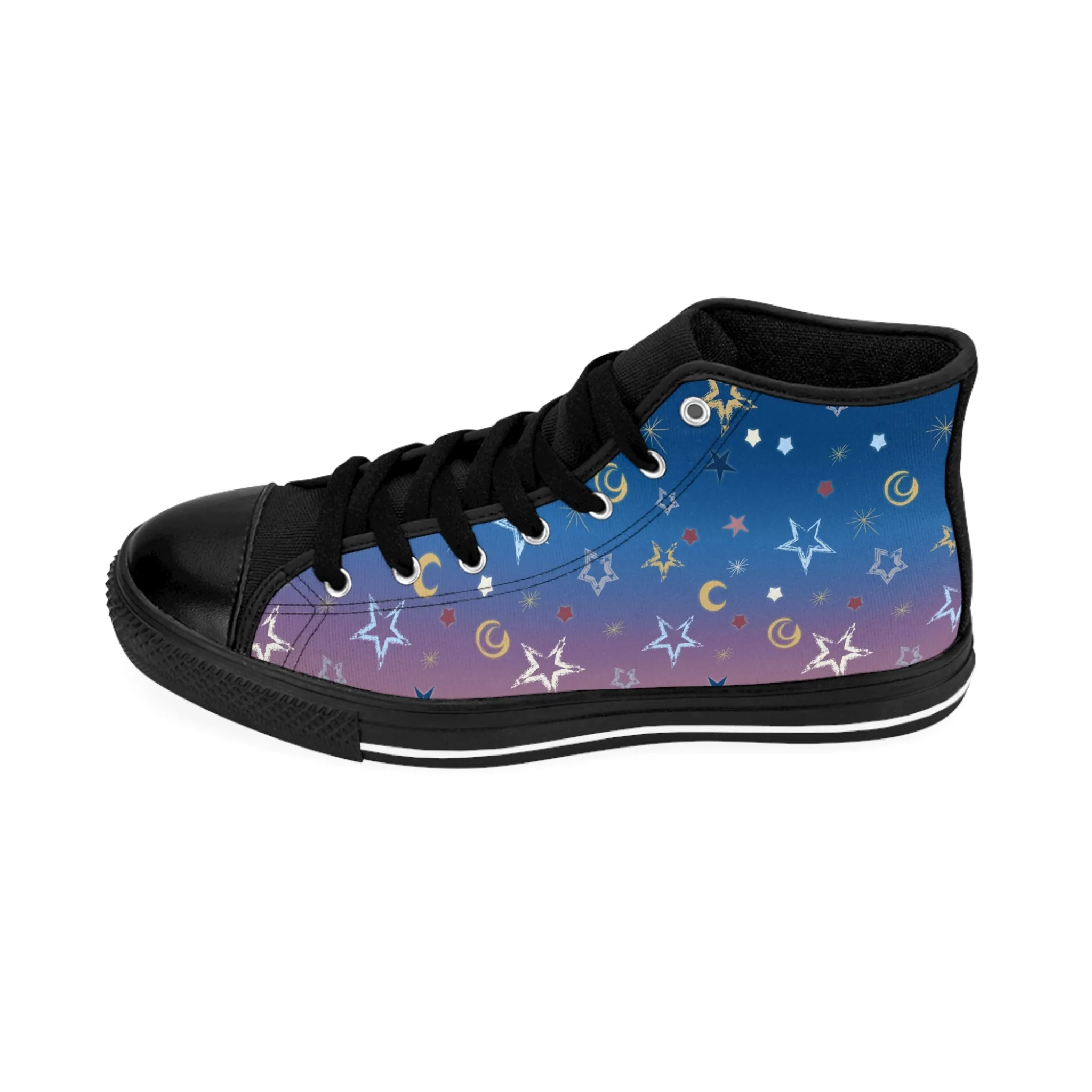 Moon and Stars Women's Classic Sneakers