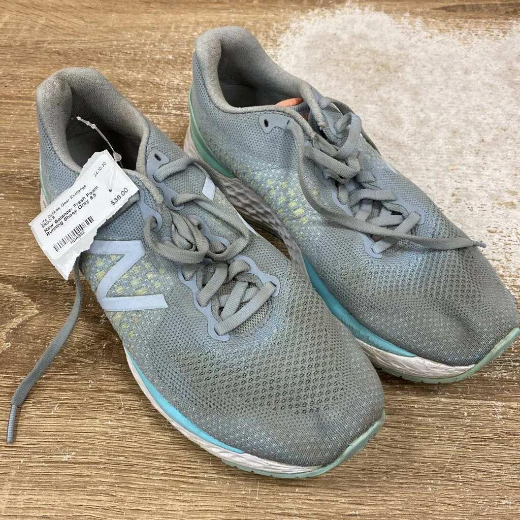 New Balance Fresh Foam Running Shoes: Gray-women-8.5