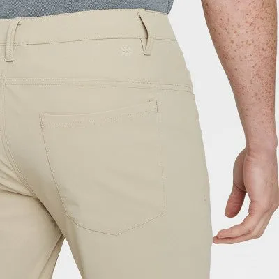 New - Men's Big & Tall Golf Slim Pants - All in Motion Khaki 40x32