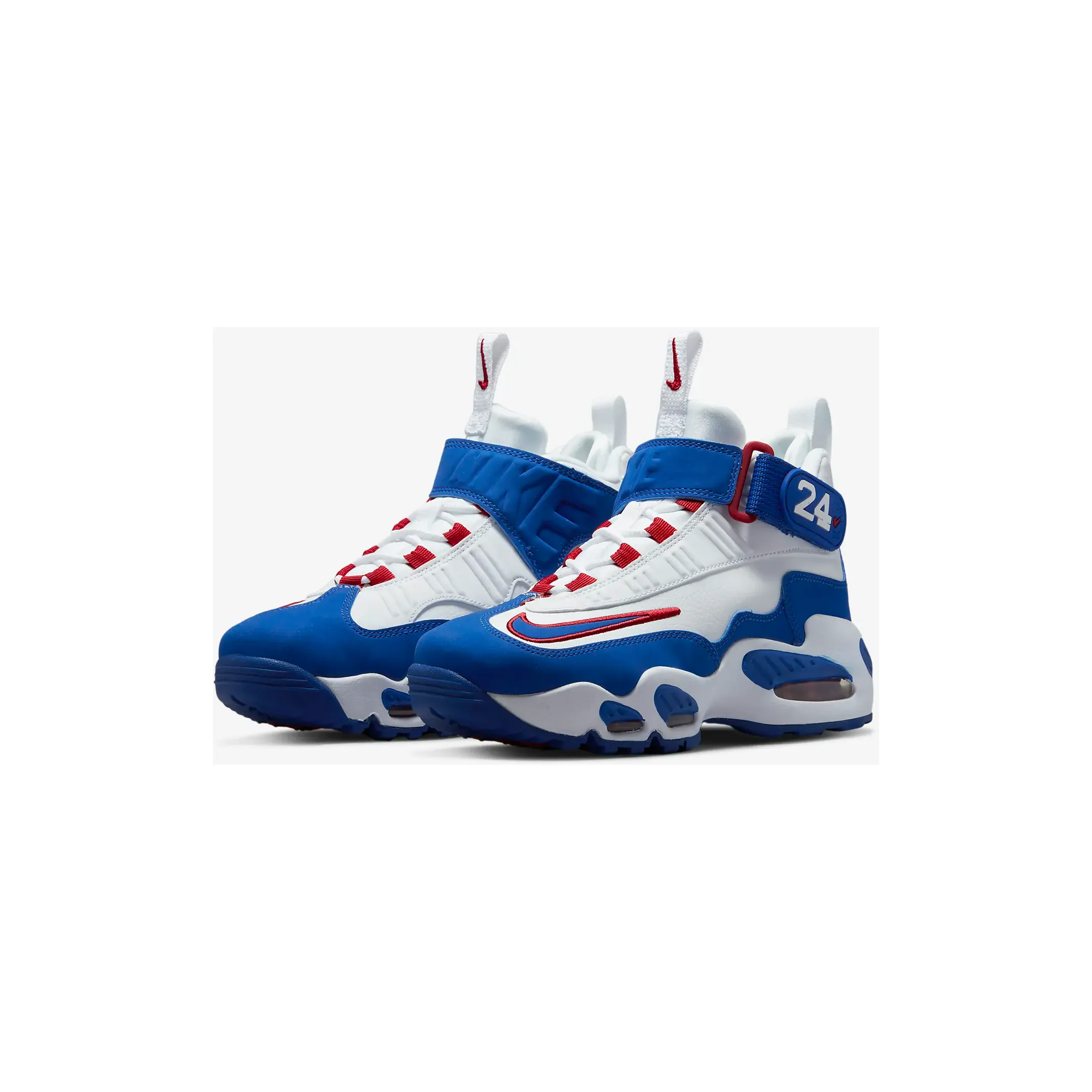 Nike Kid's Air Griffey Max 1 Shoes - White / Gym Red / Old Royal