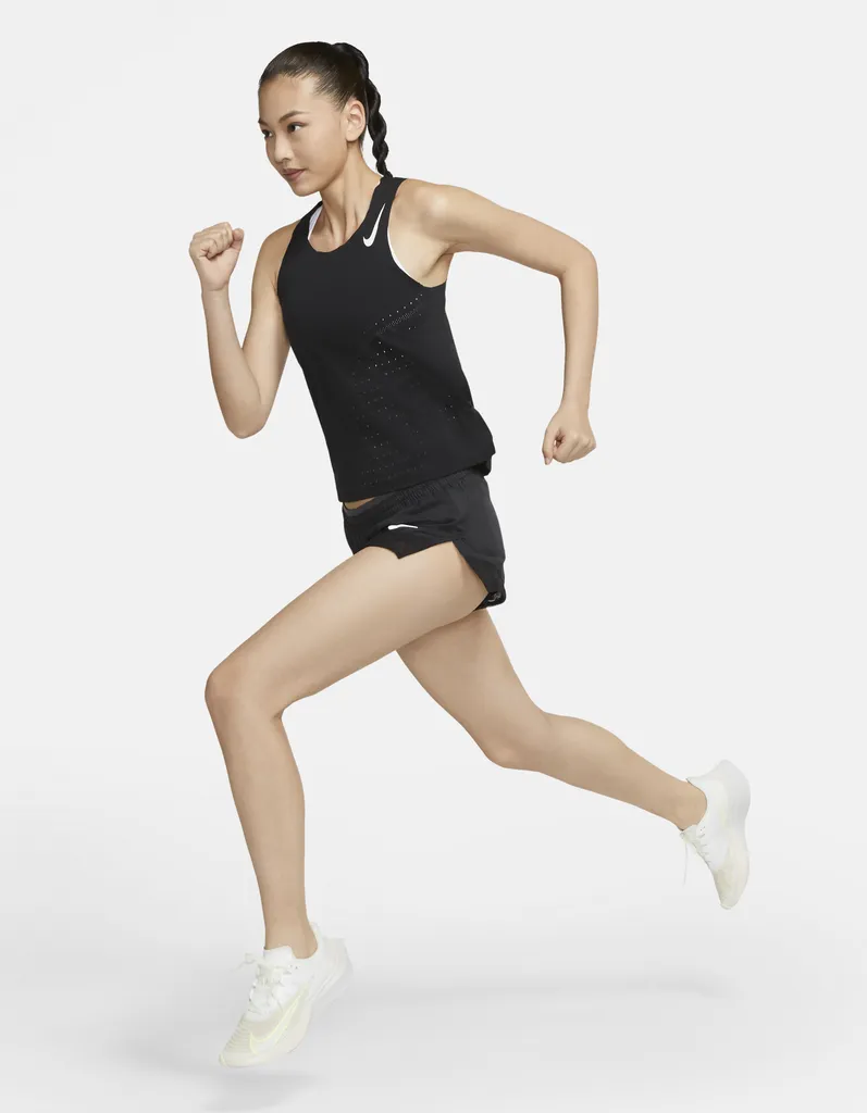 Nike Womens Aeroswift Running Singlet Run Jog Gym - Black