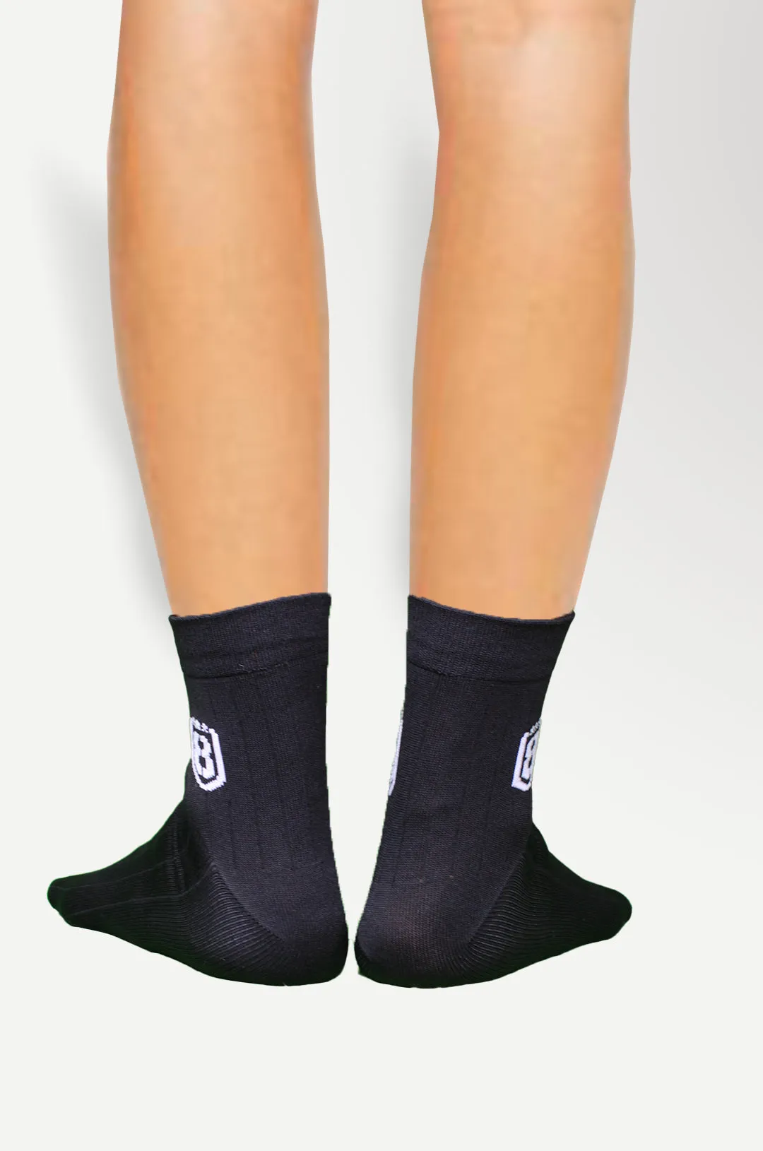 Nylon High Ankle Socks  - Black