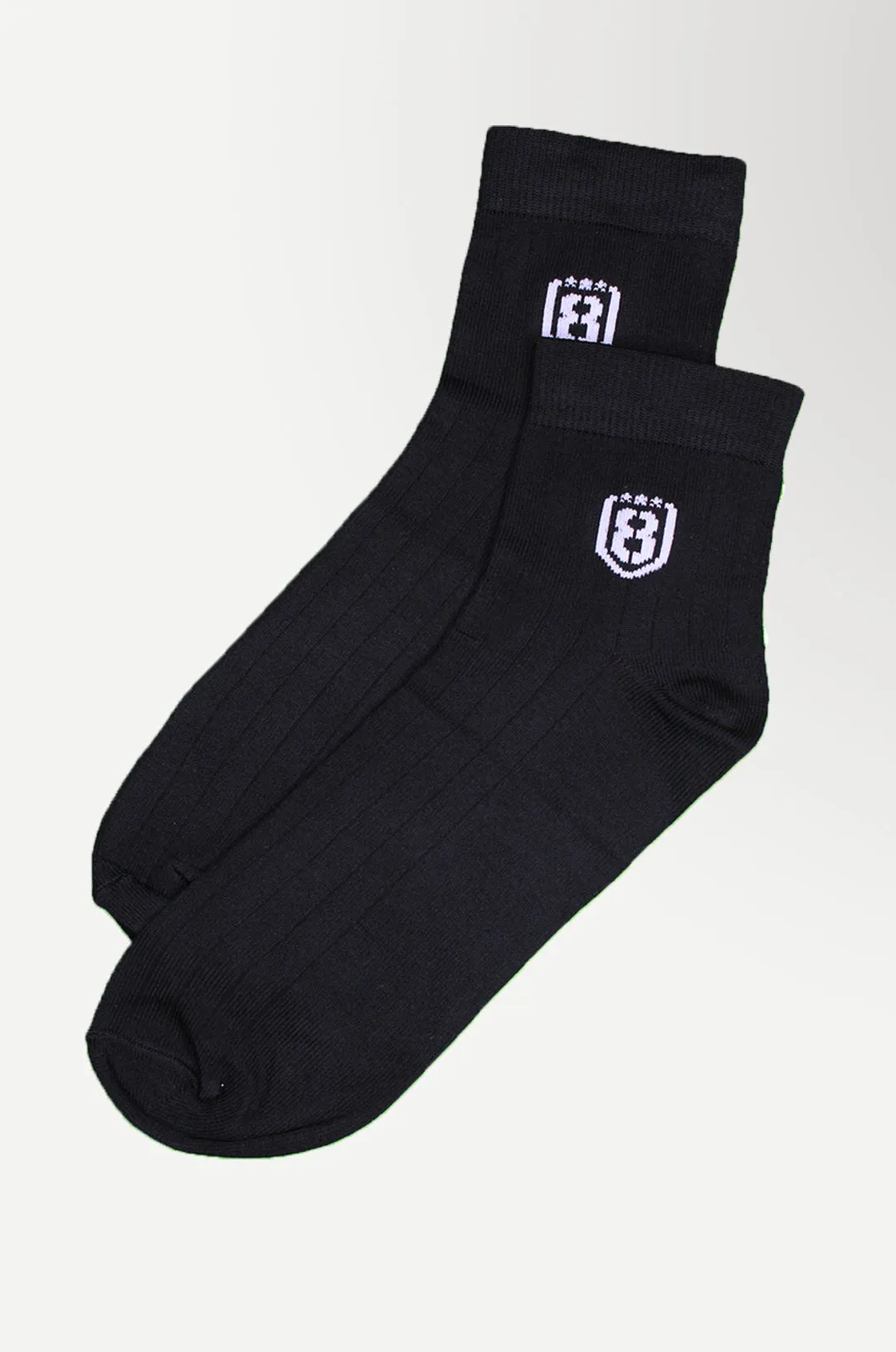 Nylon High Ankle Socks  - Black