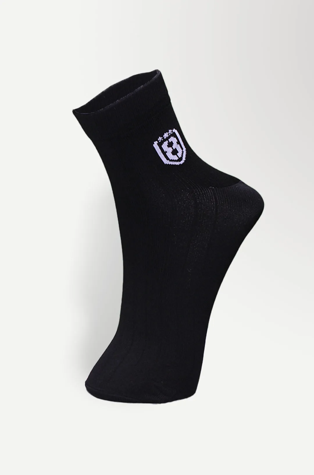 Nylon High Ankle Socks  - Black